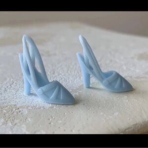 Vintage Lucky Brand Slingback Closed Toes Blue Barbie Heels shoes sandals